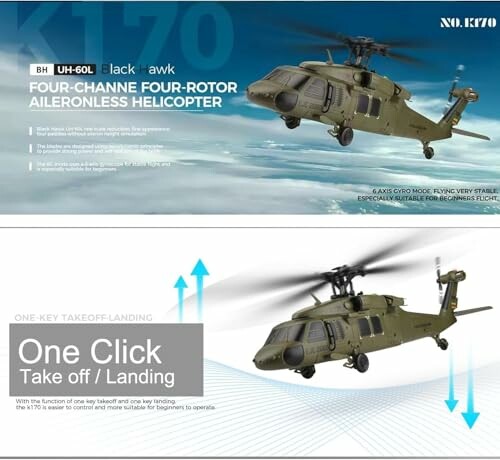 Ferngesteuerter Hubschrauber mit vier Rotoren