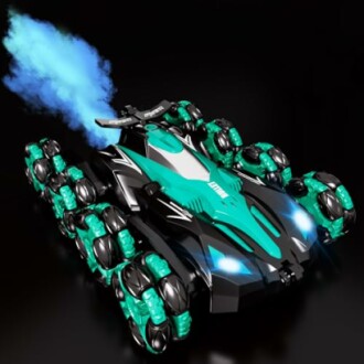 Ferngesteuertes Auto mit blauen Rauch