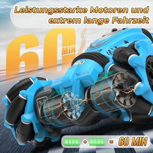 RC-Auto mit leistungsstarken Motoren und langer Fahrzeit.