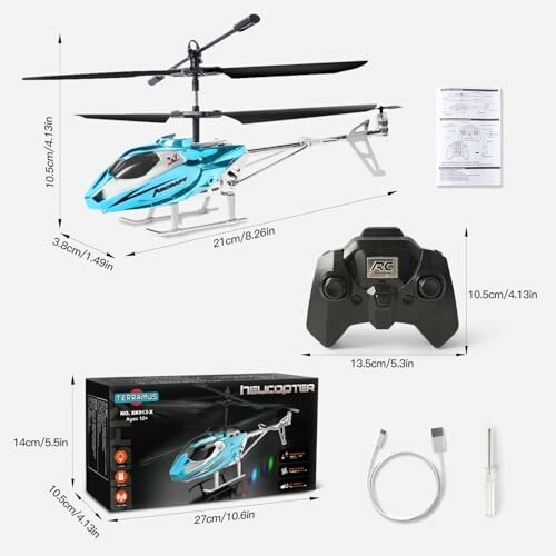 RC-Hubschrauber mit Fernbedienung und Zubehör