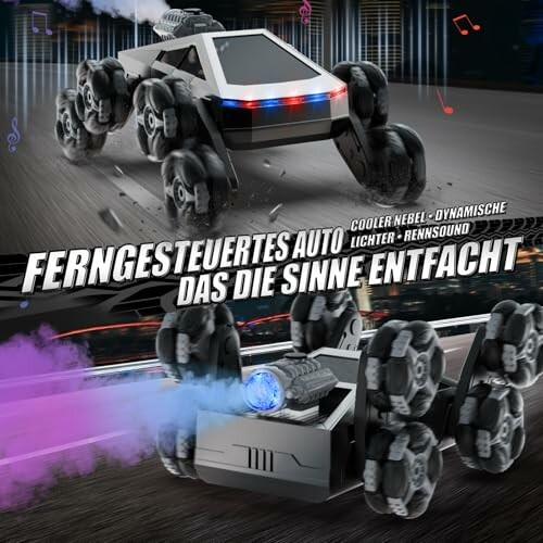 Ferngesteuertes Auto mit Lichteffekten und Nebel