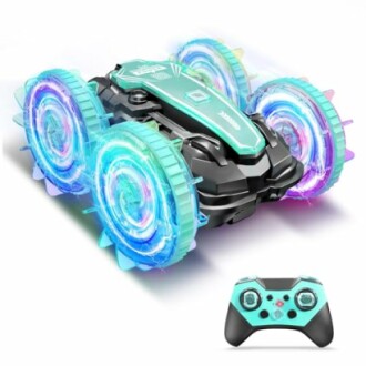 Ferngesteuertes Stuntauto mit leuchtenden Rädern