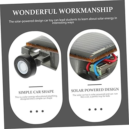 Solarbetriebenes Auto-Spielzeug mit einfachem Design.