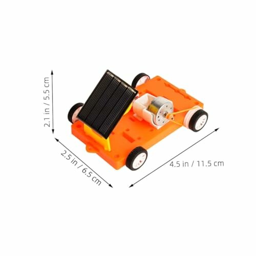 Solarbetriebenes Spielzeugauto mit Maßen