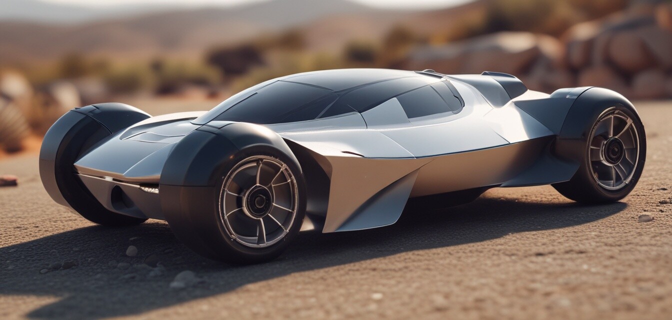 Zukunftsweisendes Design eines solarbetriebenen ferngesteuerten Autos