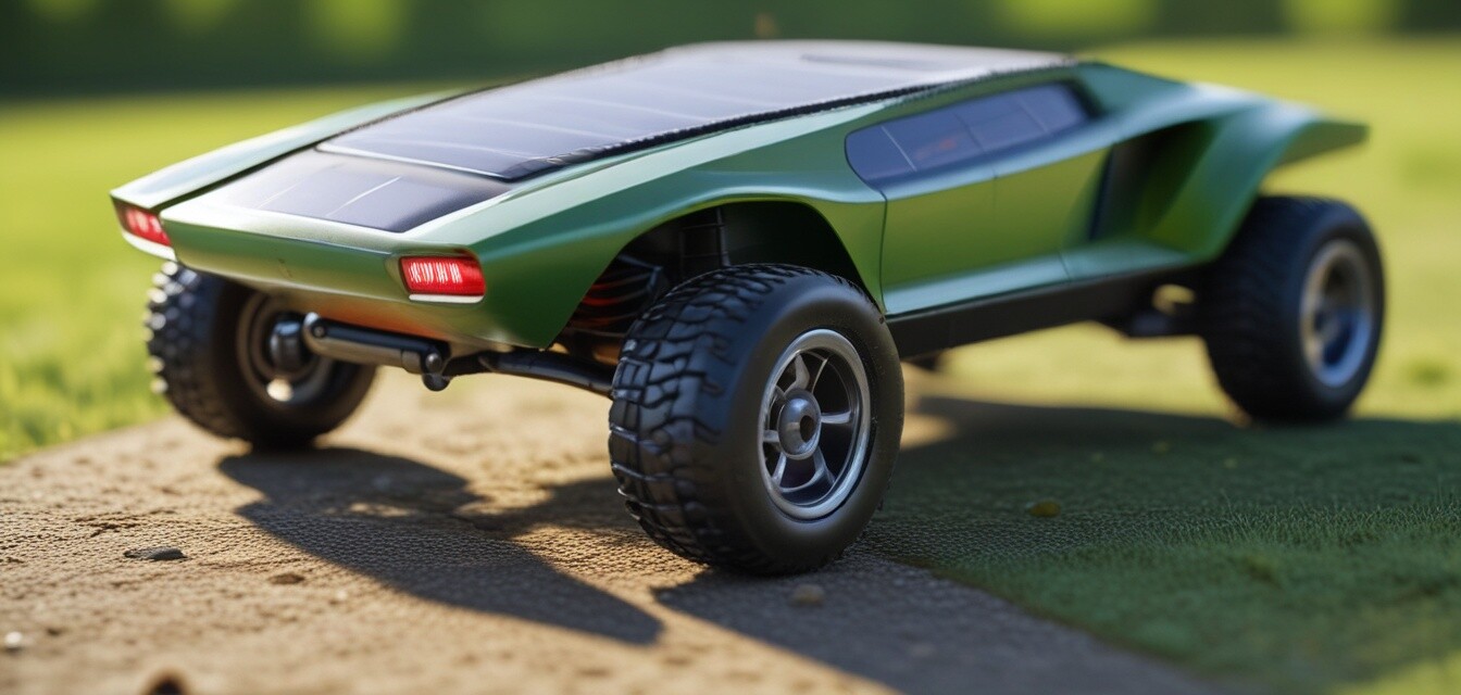 Solar-powered remote-controlled car